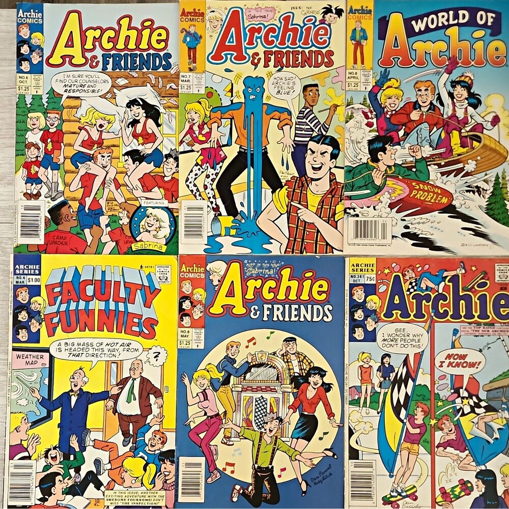 Archie Comics Mixed Lot 1994 Archie & Friends World of Archie Faculty Funnies